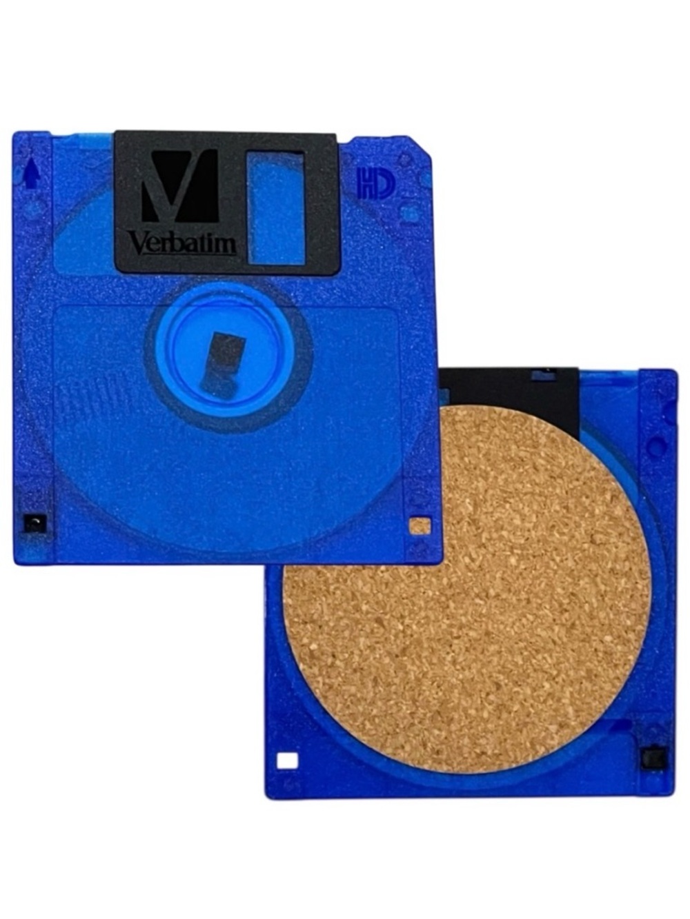 Verbatim Authentic IBM 3.5 Blue Diskette Upcycled Coaster (Multiple Available)